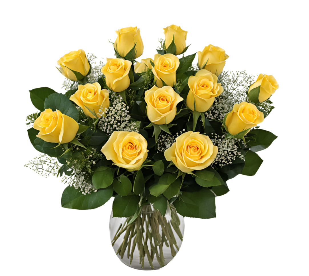 Sunshine Yellow Rose Bouquet