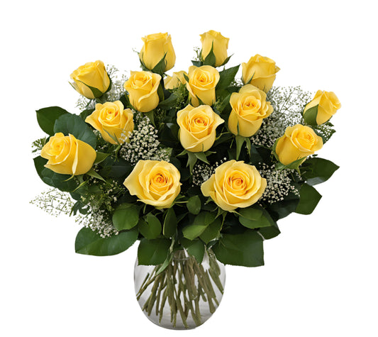 Sunshine Yellow Rose Bouquet