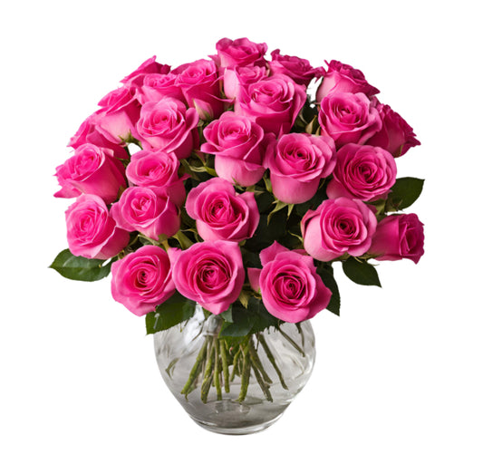 Hot In London Pink Rose Bouquet