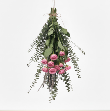 Pink Roses Eucalyptus Bundle