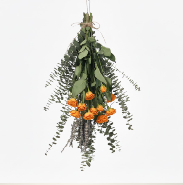 Orange Roses Eucalyptus Bundle